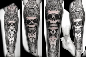 Egyptian King skull
 leg sleeve tattoo idea