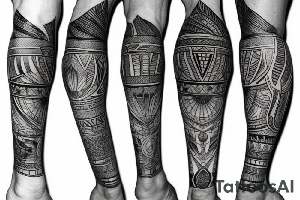 Egyptian King
 leg sleeve tattoo idea