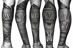 Egyptian King
 leg sleeve tattoo idea