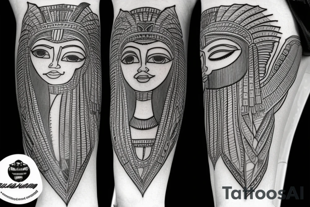 Egyptian King
 leg sleeve tattoo idea