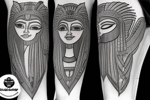 Egyptian King
 leg sleeve tattoo idea
