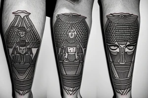 Egyptian King
 leg sleeve tattoo idea
