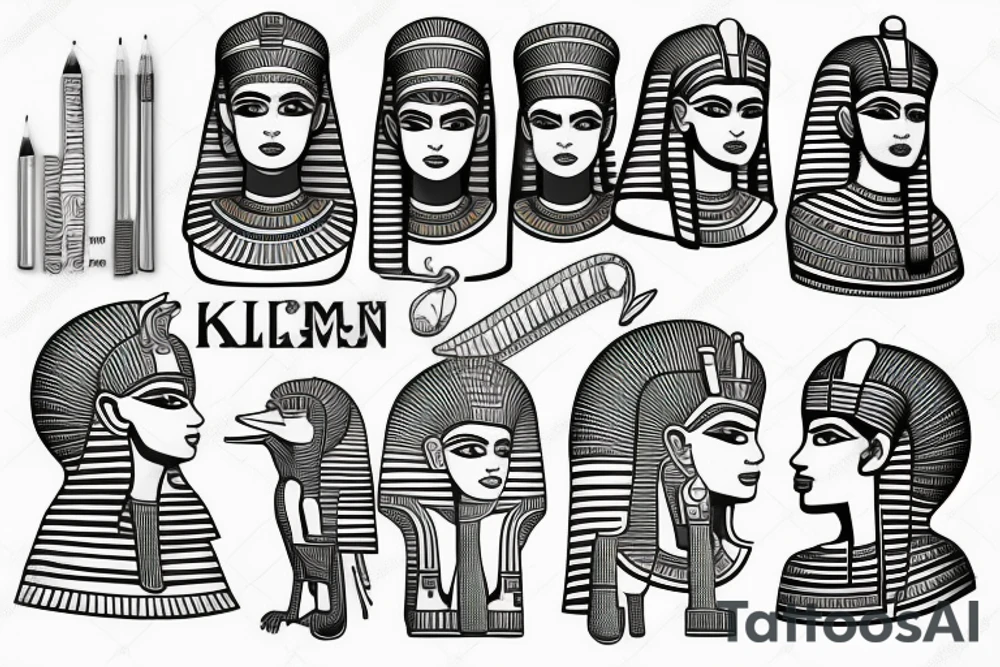 Egyptian King
 sleeve tattoo idea