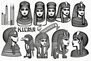 Egyptian King
 sleeve tattoo idea