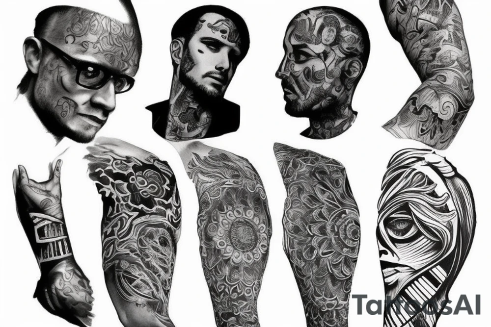 King sleeve tattoo idea