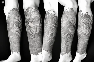 King leg sleeve tattoo idea
