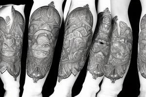 King calf sleeve tattoo idea