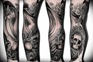 King calf sleeve tattoo idea