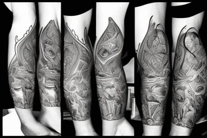 King calf sleeve tattoo idea