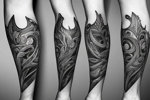King calf sleeve tattoo idea