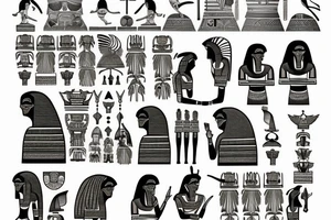 creative filler tattoos Egyptian theme tattoo idea