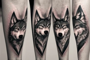 On the forearm I already have a realistic wolf that goes to the elbow, need something for the upper arm, on the shoulder there will be a moon with a sshadow of a wolf tattoo idea