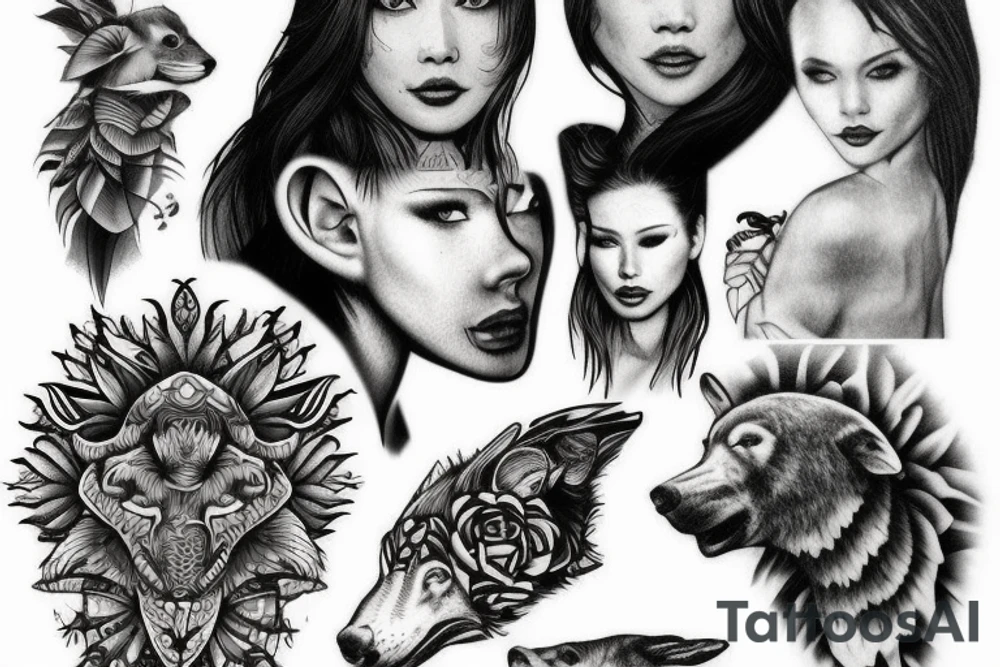 tundra wildness tattoo idea
