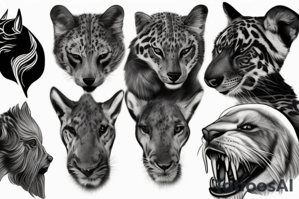 realistic animal tattoo idea