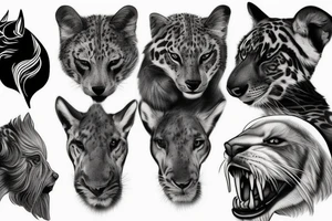 realistic animal tattoo idea