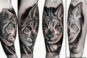realistic animal tattoo idea