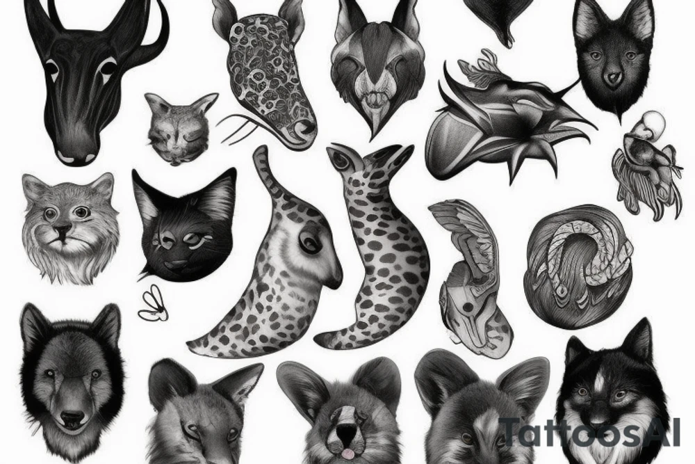 realistic animal tattoo idea