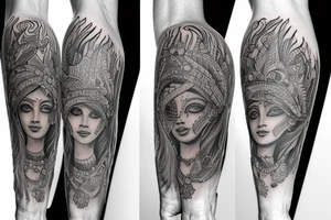realistic indian tattoo tattoo idea