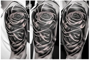 Rose, crown of thorns, lion tattoo idea