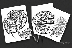 Monstera leaf tattoo idea