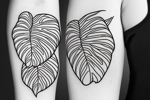 Monstera leaf, Swiss cheese plant tattoo idea