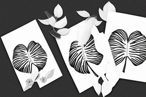Monstera leaf, Swiss cheese plant tattoo idea