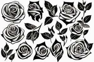 Rose with falling petals tattoo idea