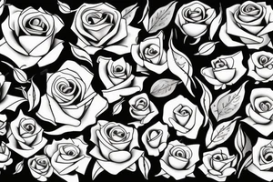 Rose with falling petals tattoo idea