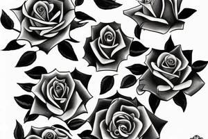 Rose with falling petals tattoo idea
