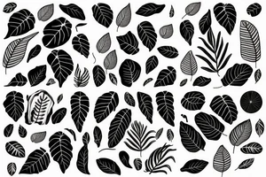 Realistic Monstera leaf, Swiss cheese plant tattoo idea