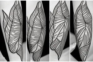 Realistic Monstera leaf, Swiss cheese plant tattoo idea