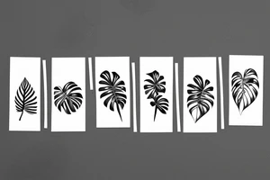 Monstera deliciosa leaf tattoo idea