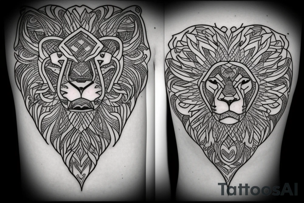 Lion heart tattoo idea