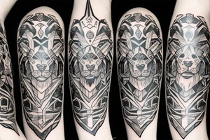 Crying lion tattoo idea