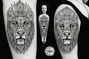 Crying lion tattoo idea