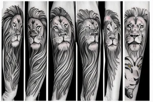 Crying lion tattoo idea