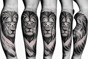 Crying lion tattoo idea