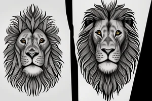 Crying lion tattoo idea