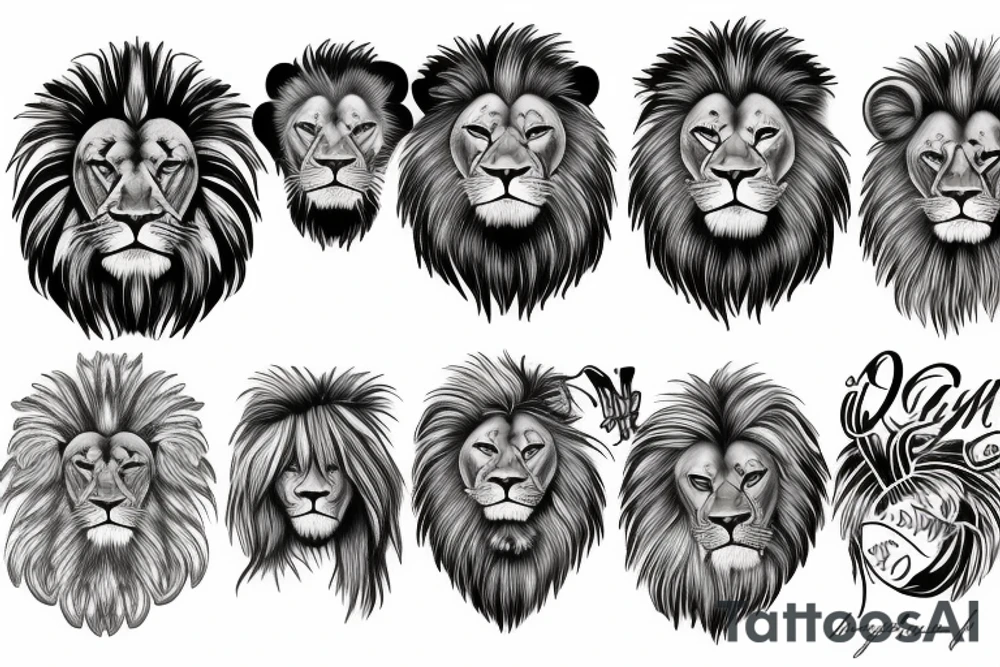Crying lion tattoo idea
