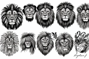 Crying lion tattoo idea