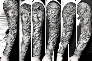 Flaming lion tattoo idea