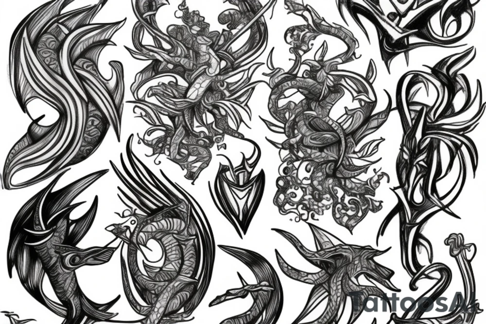 Triton tattoo idea