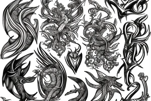 Triton tattoo idea