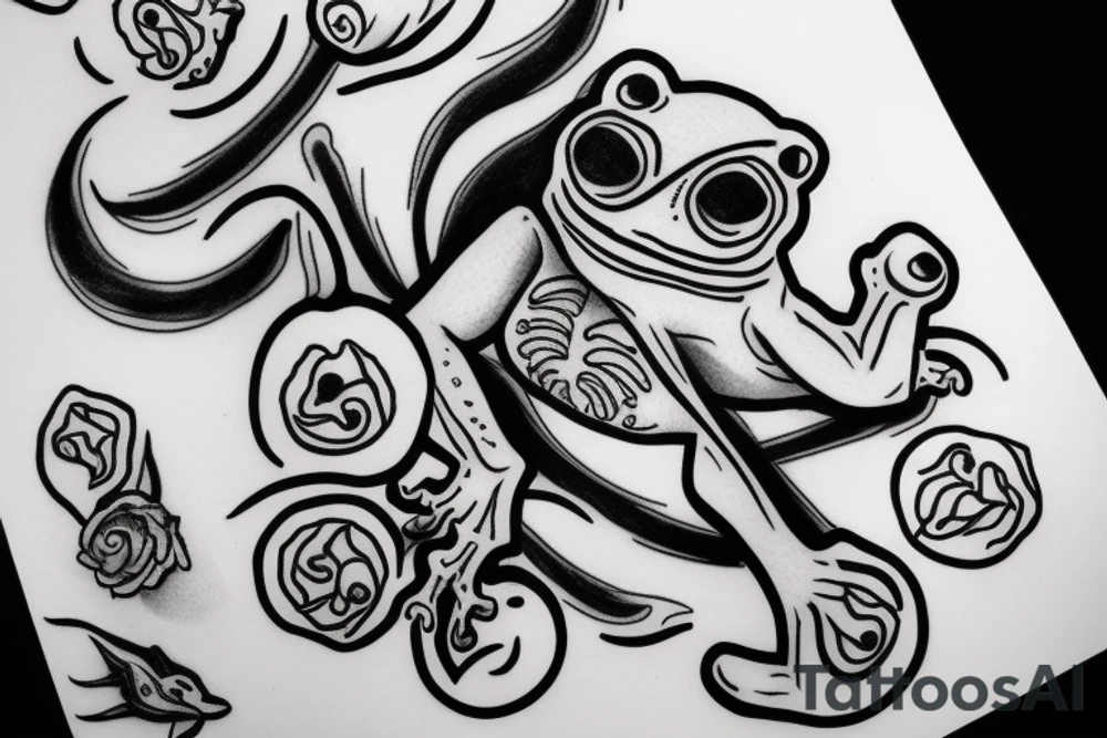 Ninja treefrog tattoo idea