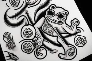 Ninja treefrog tattoo idea