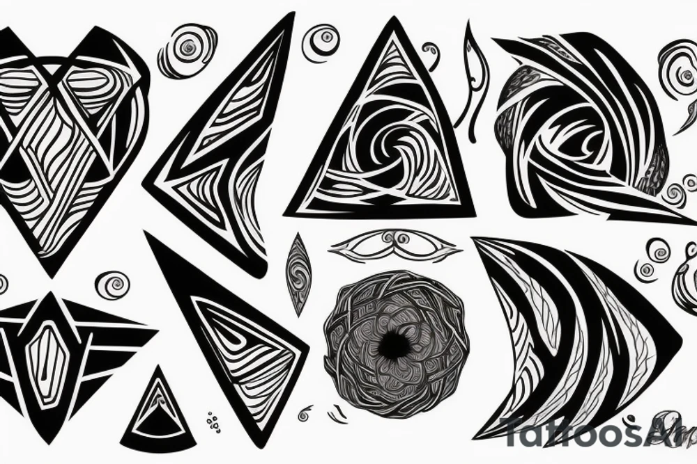 triangle swirl tattoo idea