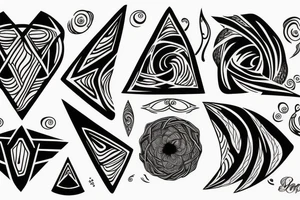 triangle swirl tattoo idea