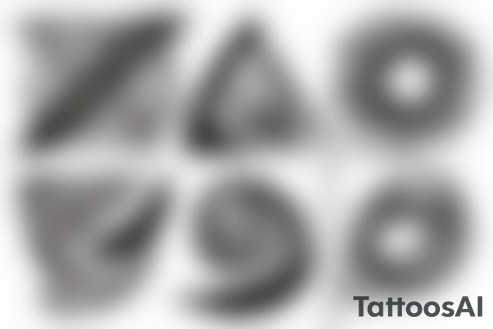 triangle swirl tattoo idea