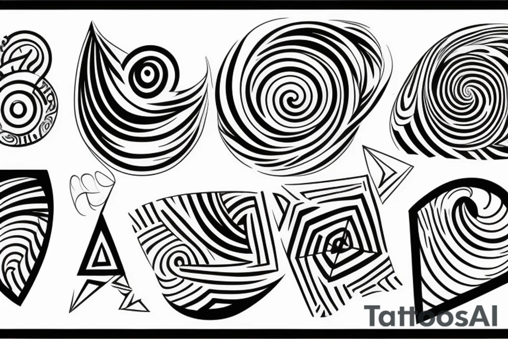 triangle swirl tattoo idea