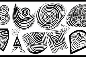 triangle swirl tattoo idea